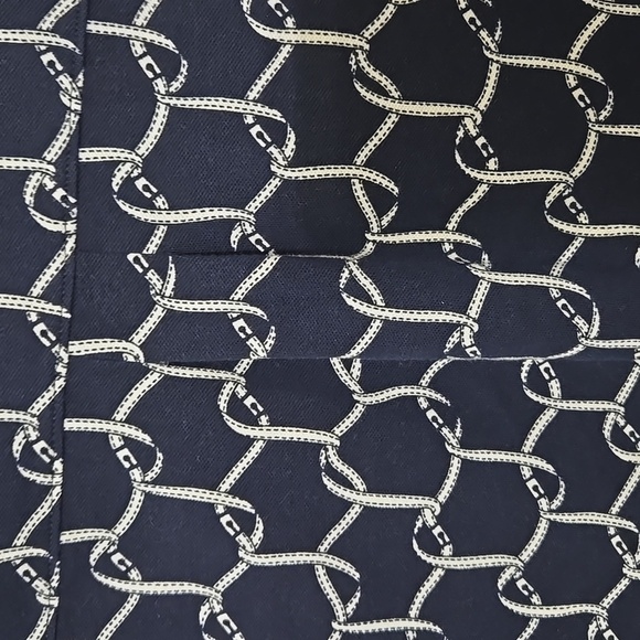 Talbots Navy and White Patterned Polo Long Sleeved Shirt Womens Large - Picture 5 of 7